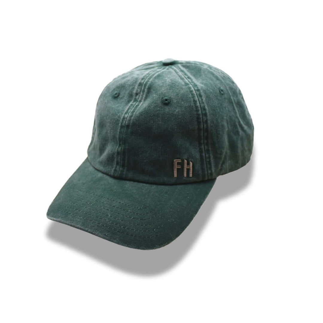 Green Cotton Dad Hat for Big Heads by Free Heads. XL Cap for Large Heads.