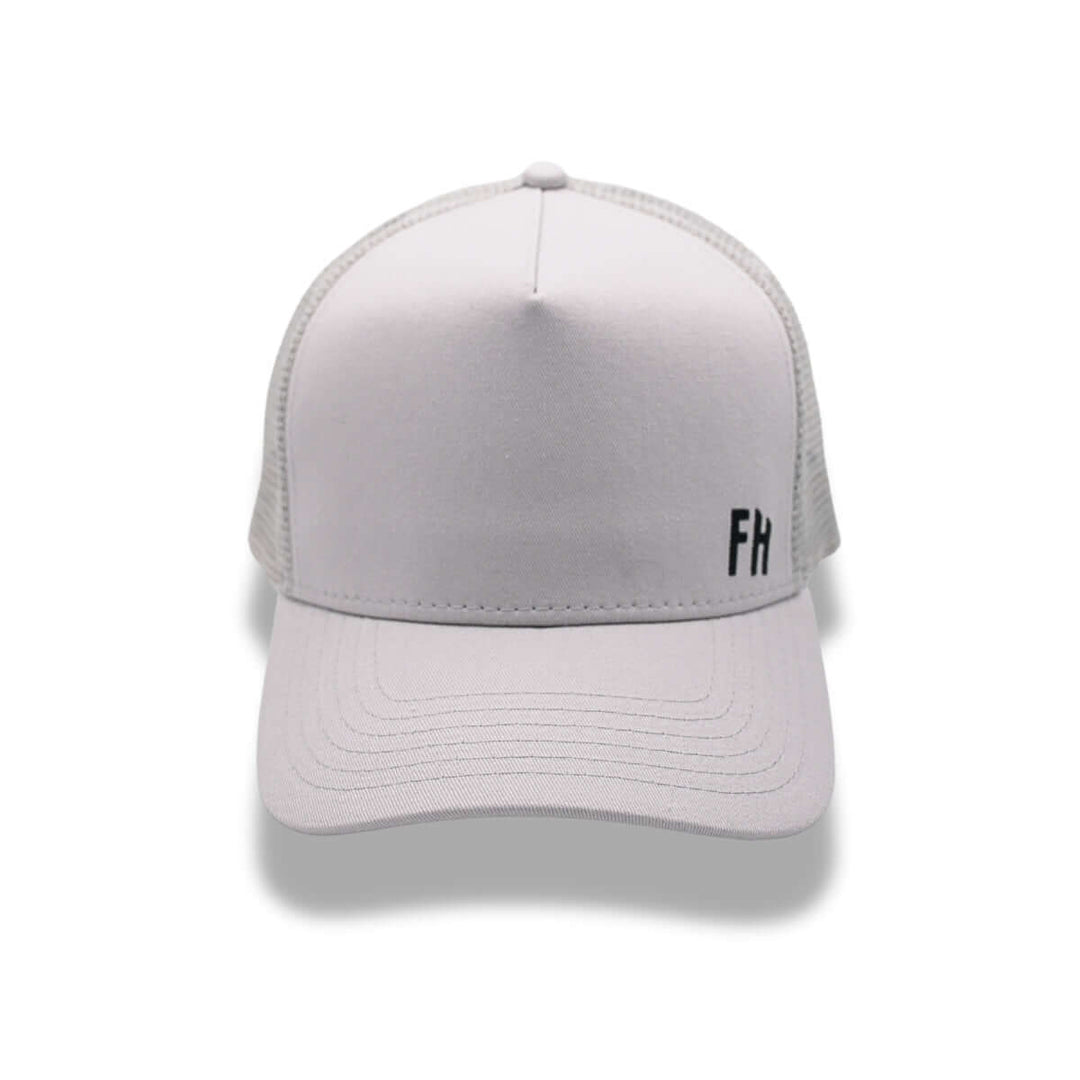 Grey XL Trucker Hat for Big Heads by Free Heads.
