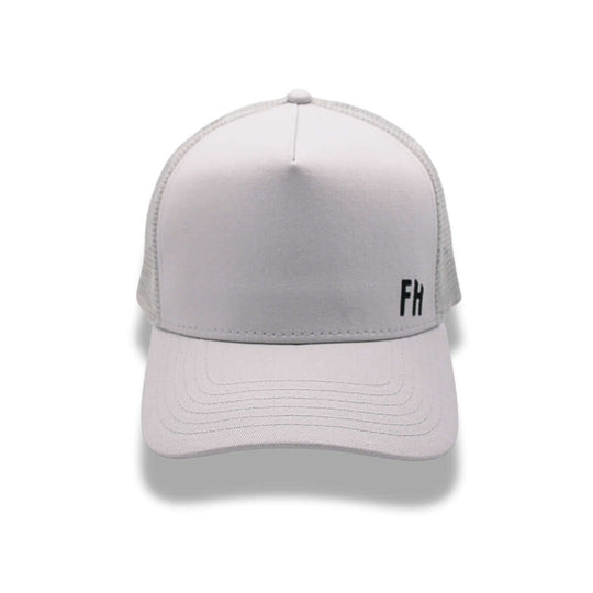Grey XL Trucker Hat for Big Heads by Free Heads.